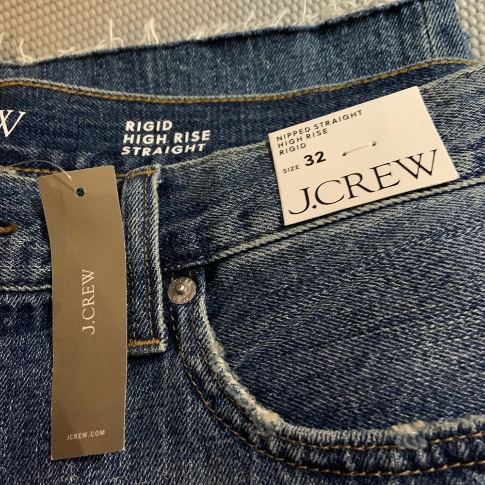 NEW! J. Crew Nipped Straight High Rise Rigid Jeans Size 32 NWT - Picture 5 of 7